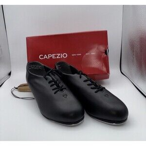Capezio Tic Tap Toe Professional Black Tap 8W Dance Shoes-F24 65 RN#63356 NIB